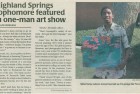 Article: Sophomore Featured in One-Man Art Show