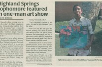 Article: Sophomore Featured in One-Man Art Show