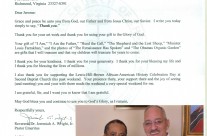 Letter: Rev. Dr. Jeremiah A. Wright Jr.